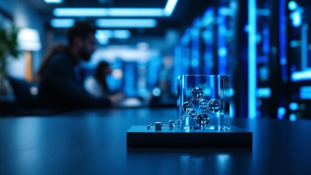 Verifiable randomness visualization — a crystalline structure representing cryptographic proof